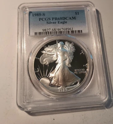 1989 S American Silver Eagle Pr69DCAM - Image 1 of 4