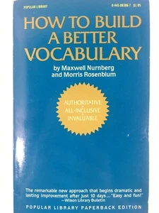 How to Build a Better Vocabulary Nurnberg Rosenblum Vintage Paperback Book - Picture 1 of 6
