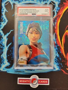 Fortnite Star-Spangled Ranger #141 Fortnite Panini Crystal Shard Holo PSA 9 COMO NUEVO - Imagen 1 de 2