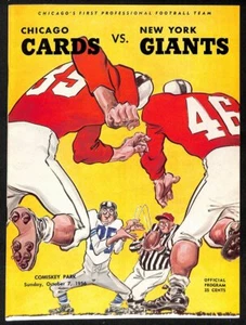 1956 Chicago Cardinals vs. New York Giants NFL Football Game Program 196086 - Picture 1 of 3