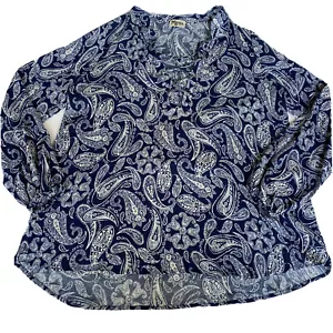 Show Me Your Mumu Tunic Womens S Small Thatcher Tie Top Blue Paisley - Picture 1 of 12