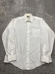 Allyn St George Shirt Men Large 16.5 Enrich Permanent Press Button Up Oxford Vtg - Picture 1 of 10