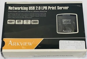Arkview USB 2.0 10/100 Ethernet USB 2.0 Print Server (1 Port) PC/MAC (Sealed) - Picture 1 of 9