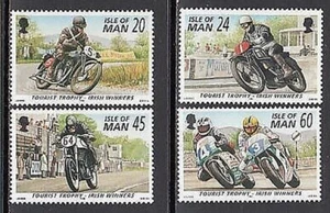 Man - Mail 1996 Yvert 714/7 MNH Motorcycles - Foto 1 di 1