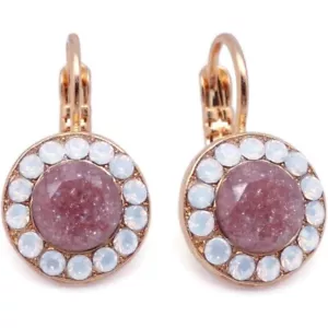 Mariana Purple Rain Gold Earrings Purple Sparkle & White Circle Mosaic 1062 NWT - Picture 1 of 3