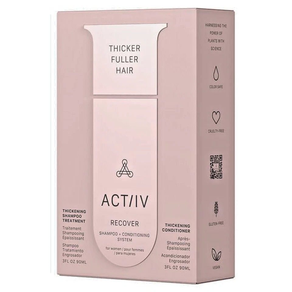 KIT DÚO DE CHAMPÚ Y ACONDICIONADOR ESPESANTE ACTIIV RECOVER PARA MUJER 2,7 o 3 oz Foto 1 de 1