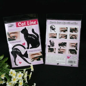 Pair Line Stencil Cat 1 Models Eye Eyeliner Tools Makeup Shaper Beauty Template - Picture 1 of 6