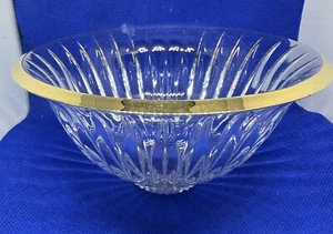 Gold Rimmed Mikasa Bowl- Flared /Ribbed 6.25” - Picture 1 of 10