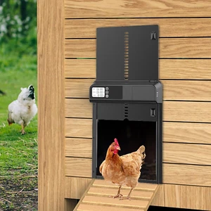 Chicken Coop Door Automatic Aluminum Auto Coop Door with Timer Control LCD Displ - Picture 1 of 9