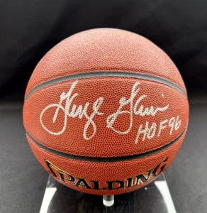 George Gervin Signed Spalding Basketball w/HOF 96 JSA - Picture 1 of 6