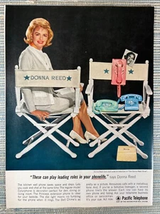 Pacific Telephone Donna Reed Kitchen Wall Phone Princess 1963 Vintage Print Ad - Picture 1 of 1