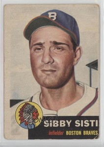 1953 Topps Sibby Sisti (Bio Information in White) #124.2