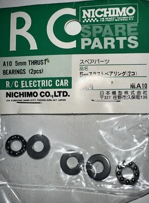 Nichimo RC A10 5mm Thrust Bearings 2pcs RC Car Vintage New - Image 1 of 4