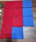 Lot of  275 4" X 4"  Fabric Squares For quilting/Crafts, cottons Blue & Red  #9