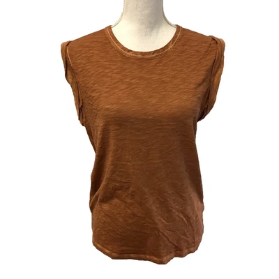 Veronica Beard Pima Cotton T Shirt Womens Small Brown Granola Earthy Boho - Image 1 of 4