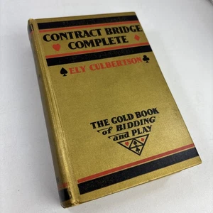 Contract Bridge Gold Book of 1936 by Ely Culbertson (1936, HC) 1st Ed. - Picture 1 of 6