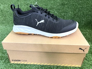PUMA Fusion Pro Men's Golf Shoes Puma Black Puma Silver Size 11.5 NEW - Picture 1 of 5