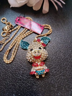Collar lazo/cesta Betsey Johnson This Little Piggie fue al mercado declaración  Foto 1 de 4