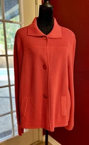 Talbots Pink Knit Jacket Cardigan XLP Petite NWT | MSRP $139 | Classic & Chic! - Picture 1 of 9