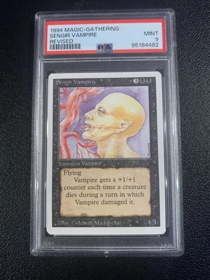MTG Magic the Gathering Revised Sengir Vampire PSA MINT 9 - Image 1 of 2