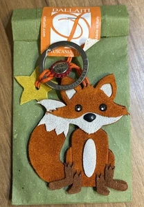 Dallaiti Tuscania Orange Fox Key Chain Made In Italy New Darling With Gift Bag - Picture 1 of 4