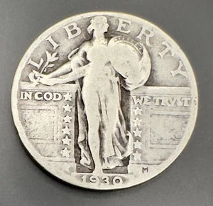 1930 Standing Liberty Quarter 90% Silver - Picture 1 of 2
