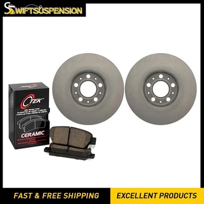 Комплект передних дисковых тормозных колодок C-Tek дисковый тормоз ротор 3 шт для Volvo XC70 2003-2007 годов выпуска - Изображение 1 из 4