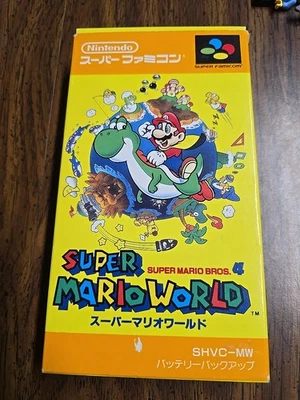 Super Famicom Super Mario World boxed Japan SFC games US Seller - Image 1 of 4