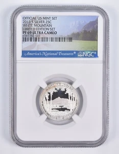 2013-S Silver PF69 ANT White Mountain Quarter Limited Edition NGC *0463 - Picture 1 of 5