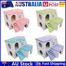 AU Hamster Wooden Hut Play Toy Nest House Guinea Pig Chinchillas Pets Animal Bed