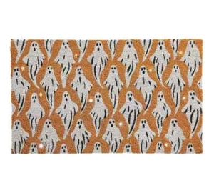 Pottery Barn LIGHT UP Ghost Doormat Rug Large Size 18 x 30" Halloween BRAND NEW - Picture 1 of 4