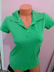 LADY HATHAWAY S/P GREEN POLO SHIRT - Picture 1 of 3