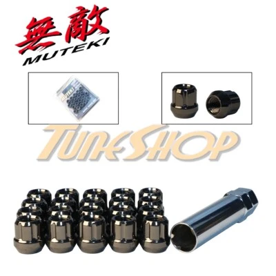 MUTEKI OPEN END SPLINE TUNER LOCK LUG NUTS 12X1.25 1.25 ACORN WHEEL RIM TI S - Image 1 of 2