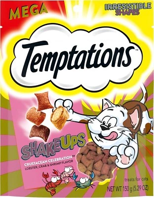 Golosinas crujientes y suaves para gatos Temptations Shake Ups, langosta, cangrejo, camarones, 5,29 OZ Foto 1 de 4