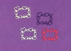 HEART RECTANGLE frame Valentine die cuts scrapbook cards - Picture 1 of 1