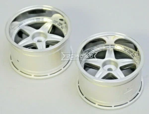 Kawada 1/10 Car Wheels 5 STAR Plated WIDE SET (2PCS) 50mmx32mm #TU36P - Picture 1 of 8