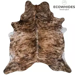 Brazilian Brindle Cowhide Rug Size 7.6" L x 6'10" W 7351 - Picture 1 of 6