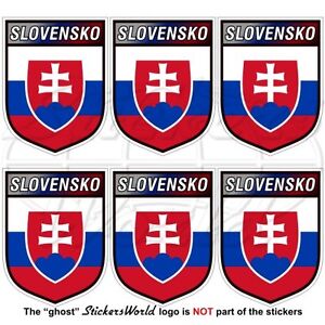 SLOVAKIA Slovak Shield SLOVENSKO 40mm (1,6") x6 Mobile Phone Decals Stickers