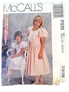 Child Girls Anniversary Dress Size 10 12 14 1990 McCalls P213 - Picture 1 of 5