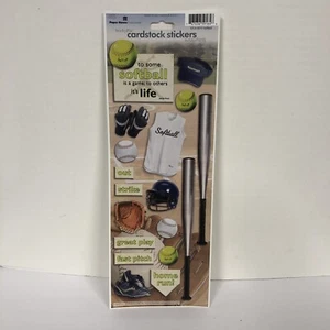 Paper House Cardstock Sticker Sheet ~ Sports....Softball - Picture 1 of 3