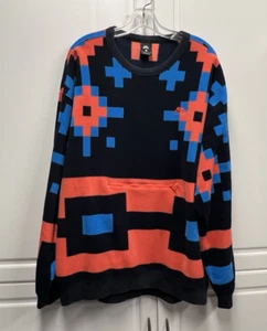 Nike SB Icon Crew Nomad Blue Red Front Pocket Fleece Pullover Sweatshirt - XL - Picture 1 of 11