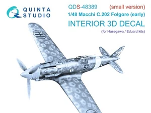 Quinta QDS-48389 3D Interior Decal - Macchi C.202 Folgore Early (Hasegawa) 1/48 - Picture 1 of 7