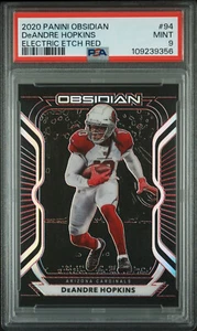 2020 PANINI OBSIDIAN #94 DeANDRE HOPKINS ELECTRIC ETCH RED case hit /10 psa 9 - Picture 1 of 2