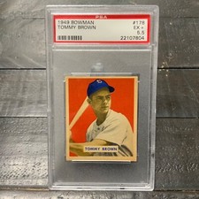 1949 Bowman Tommy Brown #178 *Dodgers* PSA 5.5 EX+