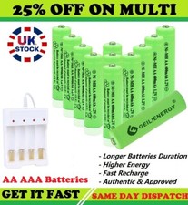 AA AAA Rechargeable Solar Light Batteries 600mAh 400mAh 300mAh NiMH 1.2V UK