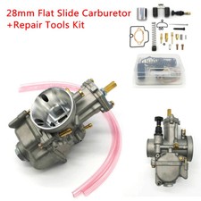 28mm Flat Slide Carburetor+Repair Tool for Motorcycle Scooter ATV 80cc-350cc