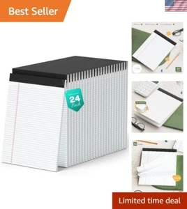 24 Pack 720 Sheets Legal Pads College Ruled 8.5x11 White Paper Fast Ship - Picture 1 of 9