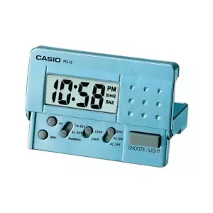 Nuevo Reloj Alarma Casio PQ-10D-2 Pequeño Azul LED Digital de Viaje LCD PQ-10 - Imagen 1 de 2