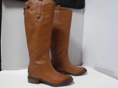 pm3 NWOB Sam Edelman Penny Leather Riding Back Zip Boots Whiskey Brown size 5 M - Image 1 of 4