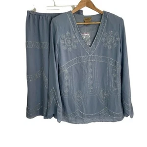 Vintage RAR NEU Midnight Samt zweiteiliges Set Top + Rock mit Pailletten Gr. Medium - Bild 1 von 12